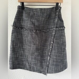 Halogen Charcoal Tweed Midi Skirt